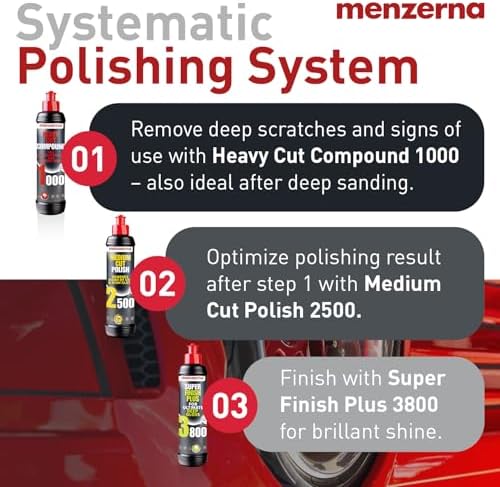 menzerna Polishing Set 8 oz I HCC1000, MCC2500 I 3800 I 3-Step System