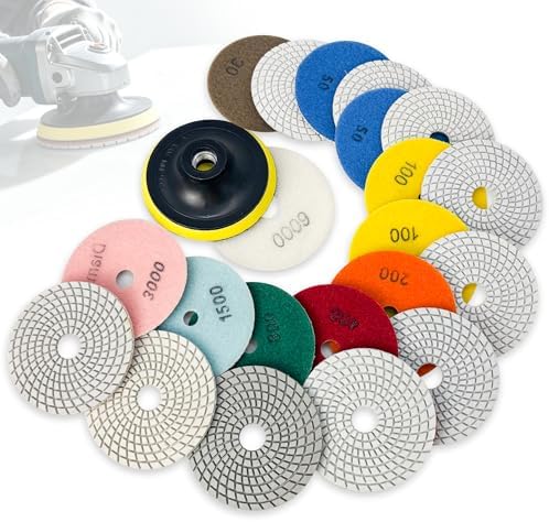 3 Inch Diamond Polishing Pads Tile Stone Diamond Sanding Pads Kit