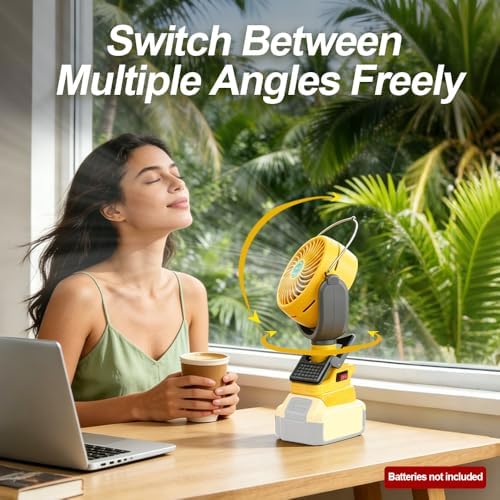 Portable Clip Fan Compatible with Dewalt 20V Battery(Tool Only)