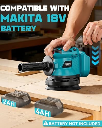 Ecarke Cordless Random Orbital Sander Compatible With Makita Battery