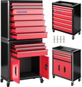 LARBANKE 10-Drawer Rolling Tool Chest with Wheels&Locks, Red Tool Cabinet