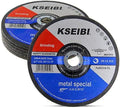 KSEIBI 651010 Grinding Wheels 10-Pack, Aluminum Oxide Discs for Metal & Stainless Steel, 7" x 1/4" x 7/8", Aggressive Grinding for Angle Grinders, Depressed Center Design