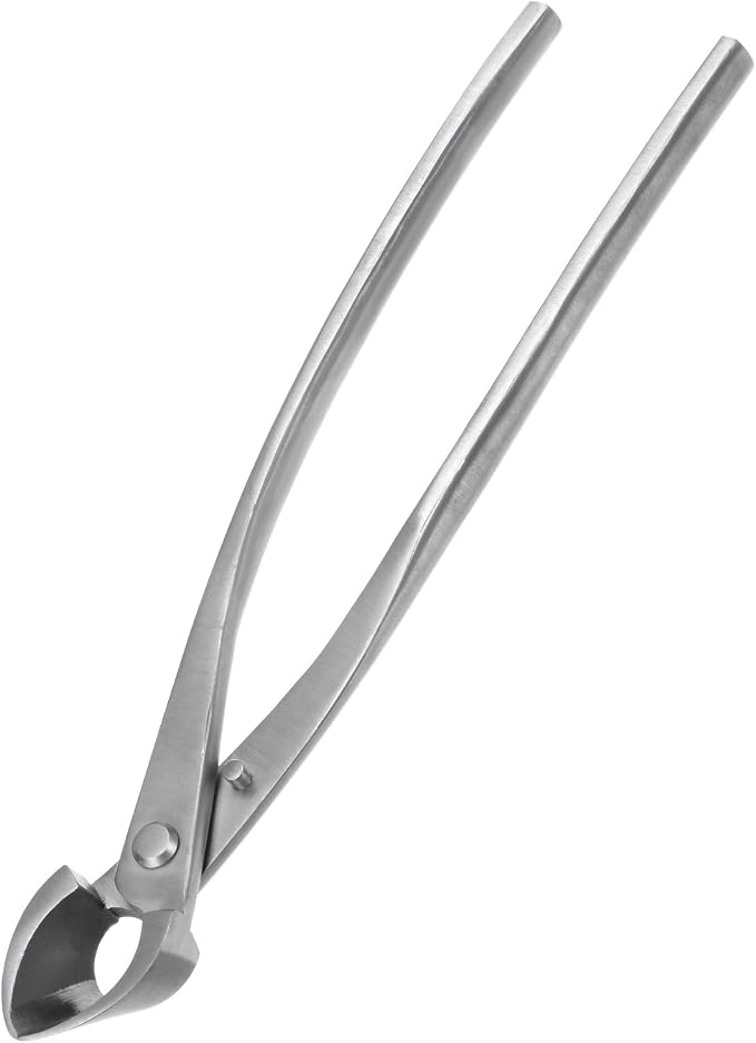M METERXITY Bonsai Tool - 11 Inch Stainless Steel Concave Cutter, Bonsai Tree Plants Modeling Tools, Applying to Gardening Pruning Knobs/Branches (280mm, Silver)
