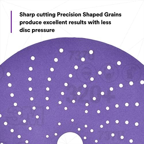 3M Cubitron II Hookit Clean Sanding Abrasive Disc, 737U, 31483, 6 in, 320+