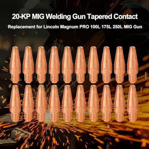 Tapered Contact Tips KP2744-030T 0.030'' MIG Welding Gun compatible with for Lincoln Electric Magnum PRO 100L 175L 250L MIG Gun 20kp