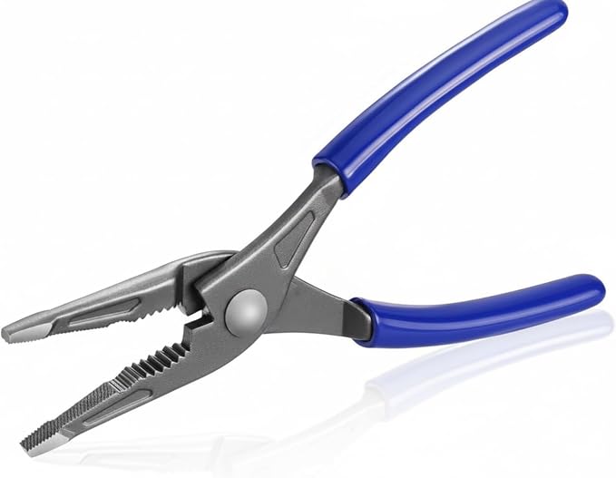 8" Long Nose Slip Joint Pliers, 3-Zone Serrated Jaw, CR-V Steel | 3-Zone Serrated Widened Jaw Grip; Adjustable Slip Joint Multi-Position; Drop-Forged Heat-Treated CR-V Steel