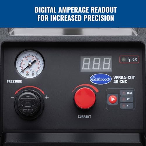Eastwood Versa-Cut CNC Cut 40A Plasma Cutter Machine with Cutting Hand Torch | Professional and Industrial Grade Metal Precision Cutting and Sheet Fabrication Tools | Dual Voltage 120V / 240V
