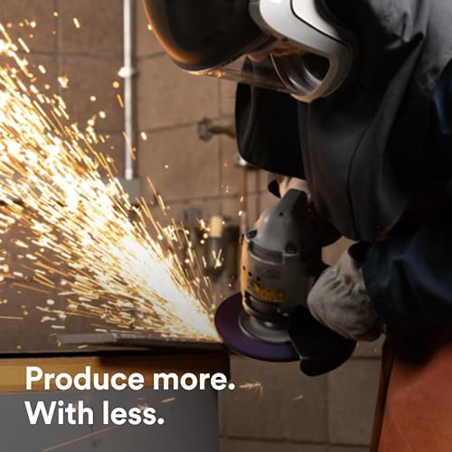 3M Cubitron 3 Depressed Center Grinding Wheel, 90007, 36+, T27, 5 in x 1/4 in x 7/8 in, Pack of 10, ANSI, Precision Shaped Grain, Beveling, Weld Grinding, Heavy Deburring, Slag Removal