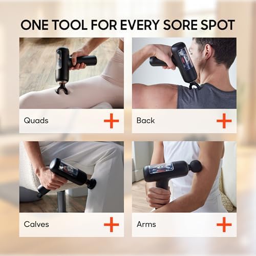 Sharper Image Powerboost Circuit Premium Deep Tissue Percussion Massage Gun
