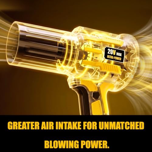 820 CFM 980,000 RPM Cordless Leaf Blower for DEWALT 20V Battery