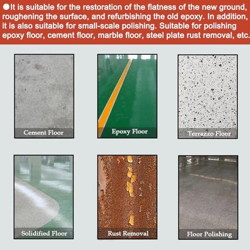INTBUYING Concrete Floor Grinder Machine with Dust Collector Concrete Cement Ground Grinder Built in Blower Epoxy Floor Grinding Machine Hand-push Terrazzo Marble int Removal Foldable Design 220v