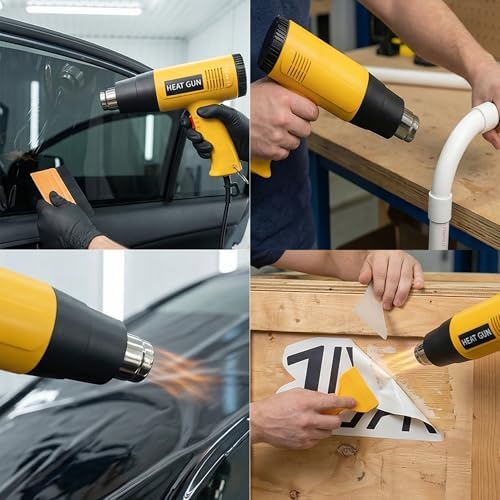 Spanno Heat Gun for Vinyl Wrap, Car Wrap Kit for Window Tint