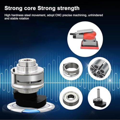 LiebeWH Pneumatic Random Orbital Sander 2.5mm Orbit Palm Air Sander for Auto Detailing Car Polishing Woodworking