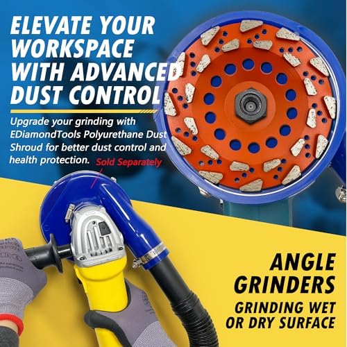 7" High Performance Diamond Grinding Wheels, 7/8"-5/8" Non-Threaded Arbor