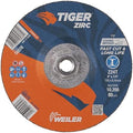 Weiler 58078 6" x 1/4" Tiger Zirc Type 27 Grinding Wheel, Z24T, 5/8"-11 Nut (Pack of 10)