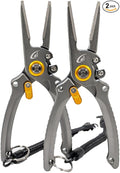 danco 2 Pack 7.5" Aluminum Fishing Side Cutters with Sheath, Fishing Line and Wire Cutter, Saltwater Safe, Fresh/Saltwater Fishing