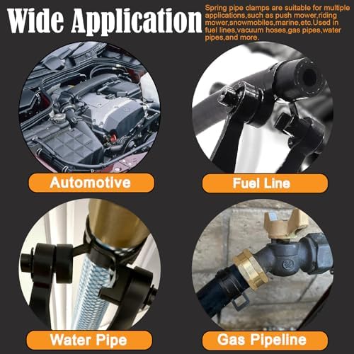 327Pcs 6-38mm Spring Hose Clamps Assortment Kit with Spring Clamp Plier,Hose Removal Plier,for Fuel Line,Vacuum Hoses,Silicone,Air Hose Applications
