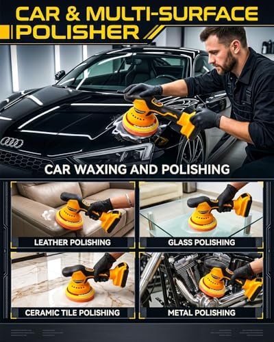 Cordless Buffer Polisher Compatible with DeWALT 20V, 6" Orbital Polisher