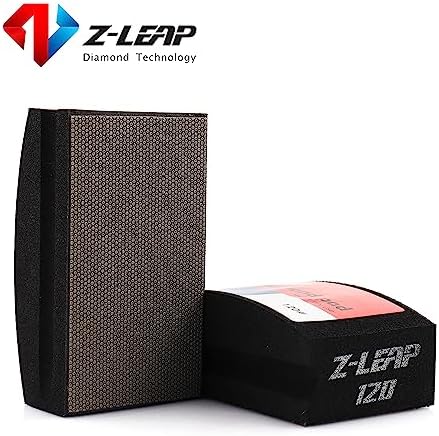 Diamond Polishing Hand Pads Arc Shape Back for Ceramics Tile Porcelain Glass Jade Stone Granite Marble Concrete Grit 120 4Pcs
