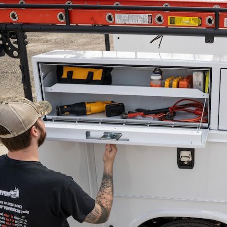 Buyers Products 1702860TRAY White Steel Topsider Shelf Custom-Fit for Steel Topsider Truck Tool Box Snap-In Shelf System