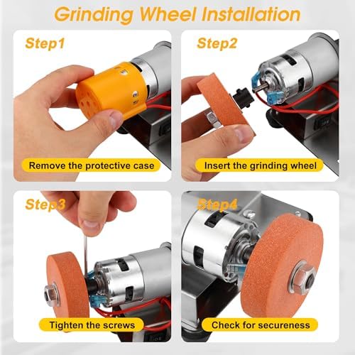 Mini Belt Sander for Knife Making, 15° Electric Power Bench Belt Sanders