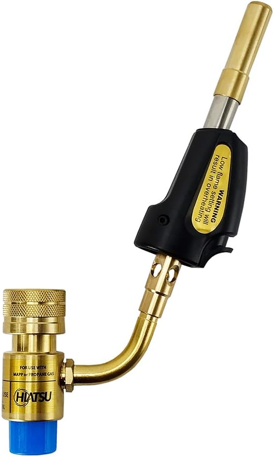 Portable Turbo Torch Kit - Durable Propane Torch with Adjustable Flame Control & Heavy-Duty Tips - Ideal Turbo Torch for HVAC & Refrigeration - Compatible with MAPP Gas