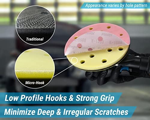 Eagle Micro-Hook Interface Pad for 6 inch Sanding Discs, Soft, Hook & Loop, 7 Holes, 971-0039, 2 Pads