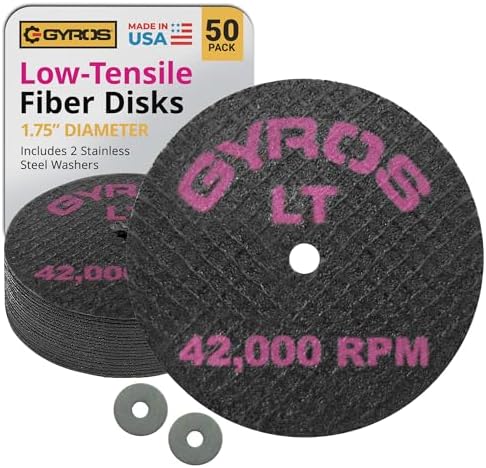 Gyros 11-21702/50 Cut Off Wheels, Black, 1.75"- 50PK