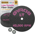 Gyros 11-21702/50 Cut Off Wheels, Black, 1.75"- 50PK