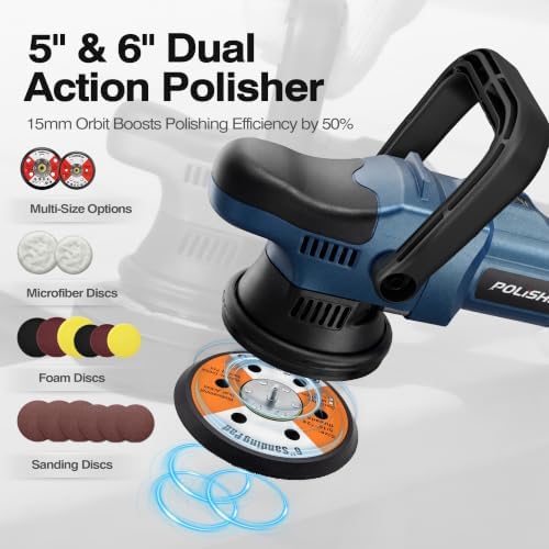 Buffer Polisher, 15mm Dual Action Random Orbital Polisher