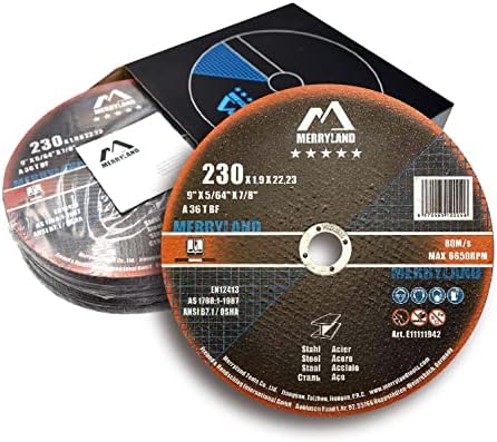 Merryland 25 Pack Cut Off Wheel 9 inch 0.075 Metal Iron Steel Cutting Disc
