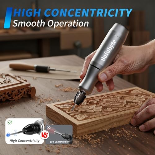 Mini Rotary Tool Kit with Copper Core Motor & 68 Accessories