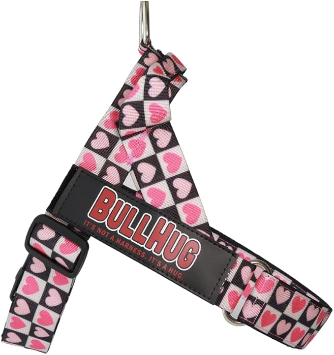 Adjustable Dog Harness– No Pull, No Choke – for English Bulldogs, French Bulldogs, Pugs & Broad-Chested Breeds – Easy, Safe Walks (Check, XL)