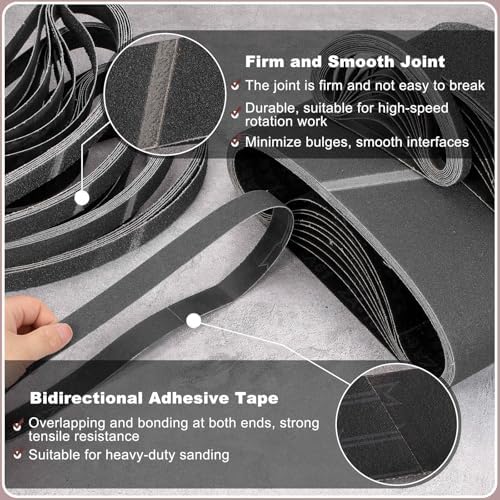 HARFINGTON 3 x 18 Inch Sanding Belts, 18 Pcs 80/120/240 Grit Silicon Carbide Abrasive Belt Sander File Belt for Woodworking, Metal Polishing, Knife Sharpener