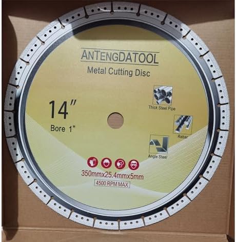 14 Inch Steel Cutting Diamond Metal Blade for Cast Iron Rebar Carbide Stainless Steel by ANTENGDATOOL