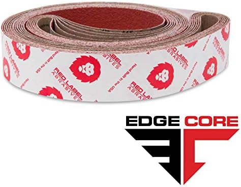 Red Label Abrasives 2 X 42 Inch Knife Sharpening Sanding Belts - Premium Ceramic - Coarse Grits - 6 Pack Assortment for Knife Making, Sharpening, and Metal Working