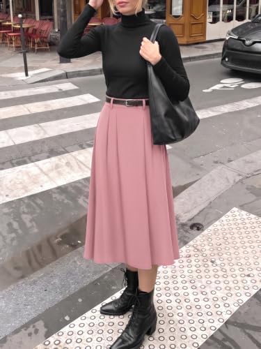Casly Lamiit A-Line Midi Skirts for Women Business Skirt