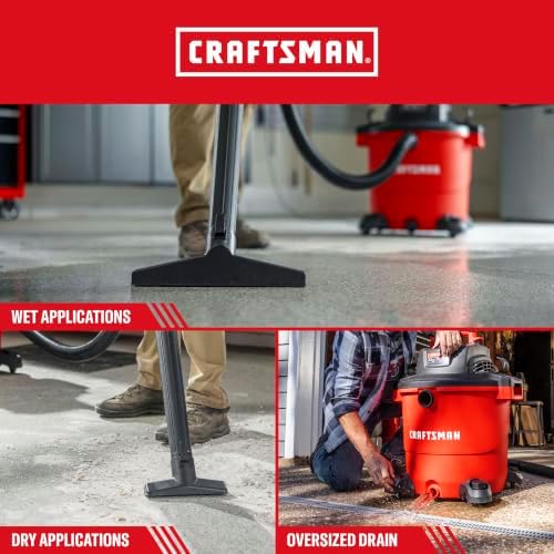 CRAFTSMAN CMXEVBE17596 20 Gallon 6.5 Peak HP Wet Dry Shop Vacuum