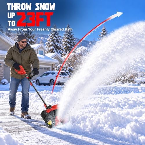 12-Inch Cordless Snow Shovel Compatible for Milwaukee 18V Battery
