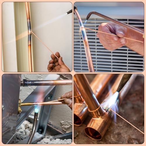 40 Sticks 15% Silver Brazing Rods AWS BCuP-5 15% Silver Solder Phos Copper Brazing Alloys Flat Welding Rods 0.050"x1/8"x10" for HVAC Refrigeration Air Conditioning Cold Storage Equipment