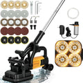 4-Head Concrete Floor Grinder with Extendable Rod, 3800W & 6000 RPM