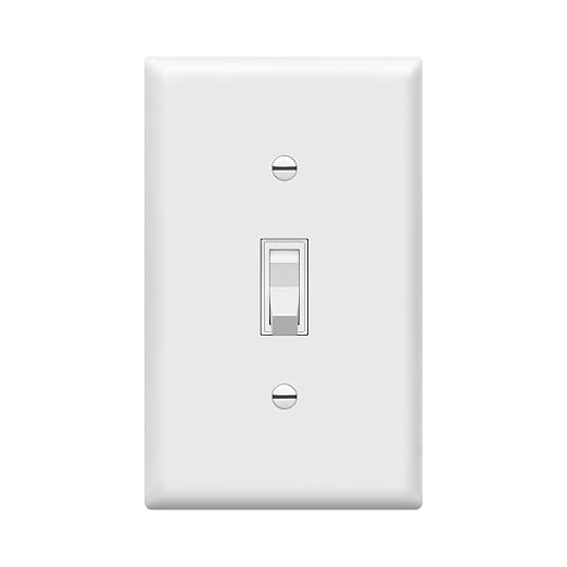 ENERLITES 4-Way Toggle Light Switch with Wall Plate, Four Way, Side Wiring, Copper Wire Only, Grounding Screw, Residential Grade, 15A 125VAC 60Hz,UL Listed, 84150-WWP, White