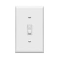 ENERLITES 4-Way Toggle Light Switch with Wall Plate, Four Way, Side Wiring, Copper Wire Only, Grounding Screw, Residential Grade, 15A 125VAC 60Hz,UL Listed, 84150-WWP, White