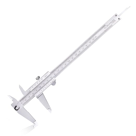 Clockwise Tools Vernier Caliper, DVLR-0805D 0-8 Inch/200 mm, Inch/Metric Conversion, Stainless Steel