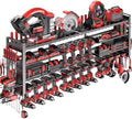49.8" Power Tool Organizer Wall Mount,Holds 18 Cordless Drills