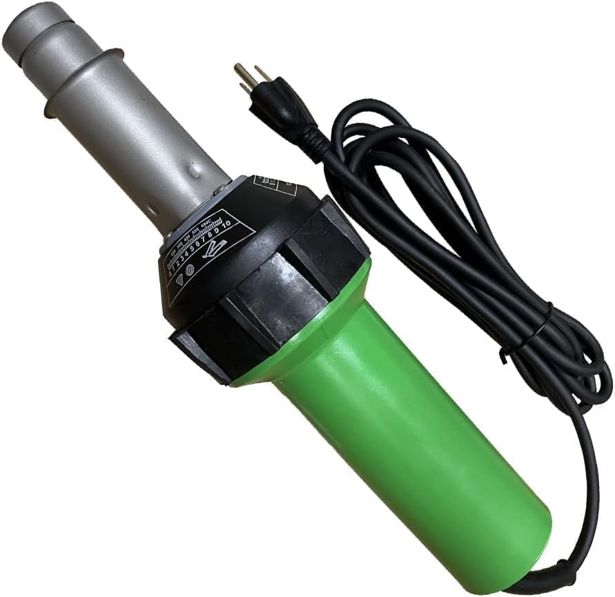 1600W Hot Air Plastic Welder Gun Plastic Repair Welder Kit, PVC Vinyl Rod Welding Gun, Flat Welding Nozzles, Various Welding Flooring Roofing Accessories Tool Set