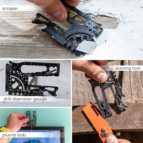 Universal 4.0 – 80+ Tools Credit Card Multitool – Titanium Grade 5 Tool Card with Ruler & Bottle Opener, Wrenches, Bit Driver & Pry Bar – TSA Compliant