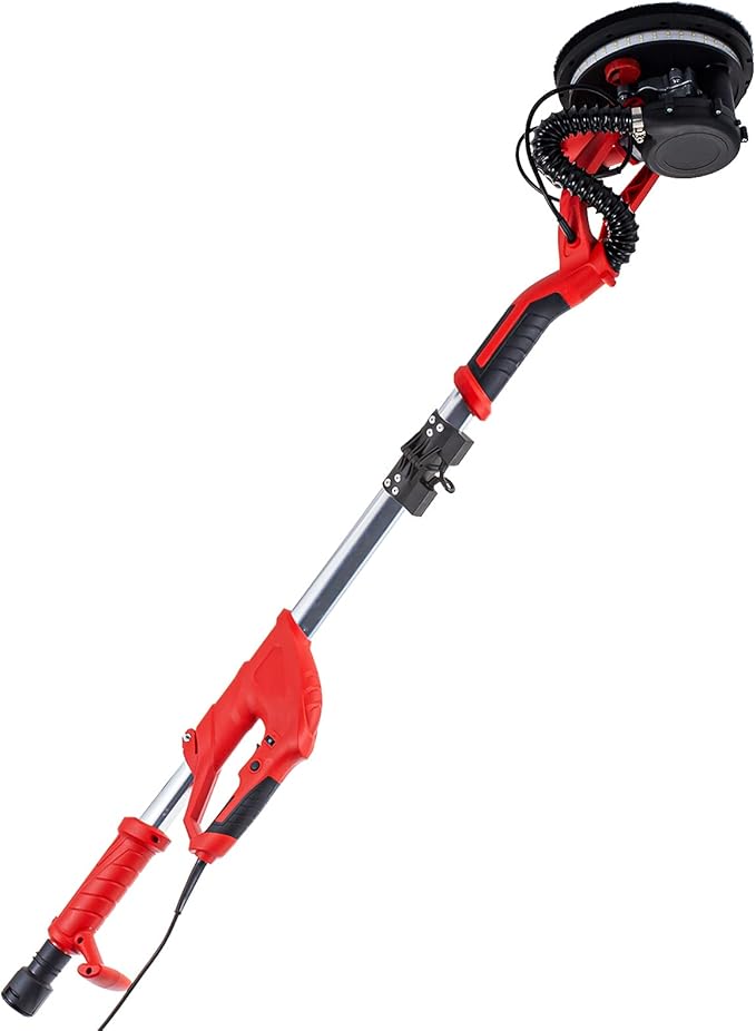 VEVOR Drywall Sander 850W, Electric Drywall Sander Variable Speed 800-1750 RPM, Foldable Sheetrock Sander with Telescope Handle, Electric Sander with LED Strip Light and Vacuum Bag, Wall Sander