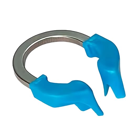 Dental Sectional Matrix Ring Clamp Spring Clip, Autoclavable Nickel Titanium Orthodontic Clamp Rings, Dental Sectional Contoured Matrices System for Pre and Post Molars (R6 Blue 1PCS)