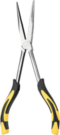 Premium Long Needle Nose Pliers-11’’, Paper Clamp Precision, Chromium-Vanadium Steel, Soft Grip with Wire Cutter, Long Nose Cutting Pliers for Home, Fishing, Jewelry, Crafts,1pcs